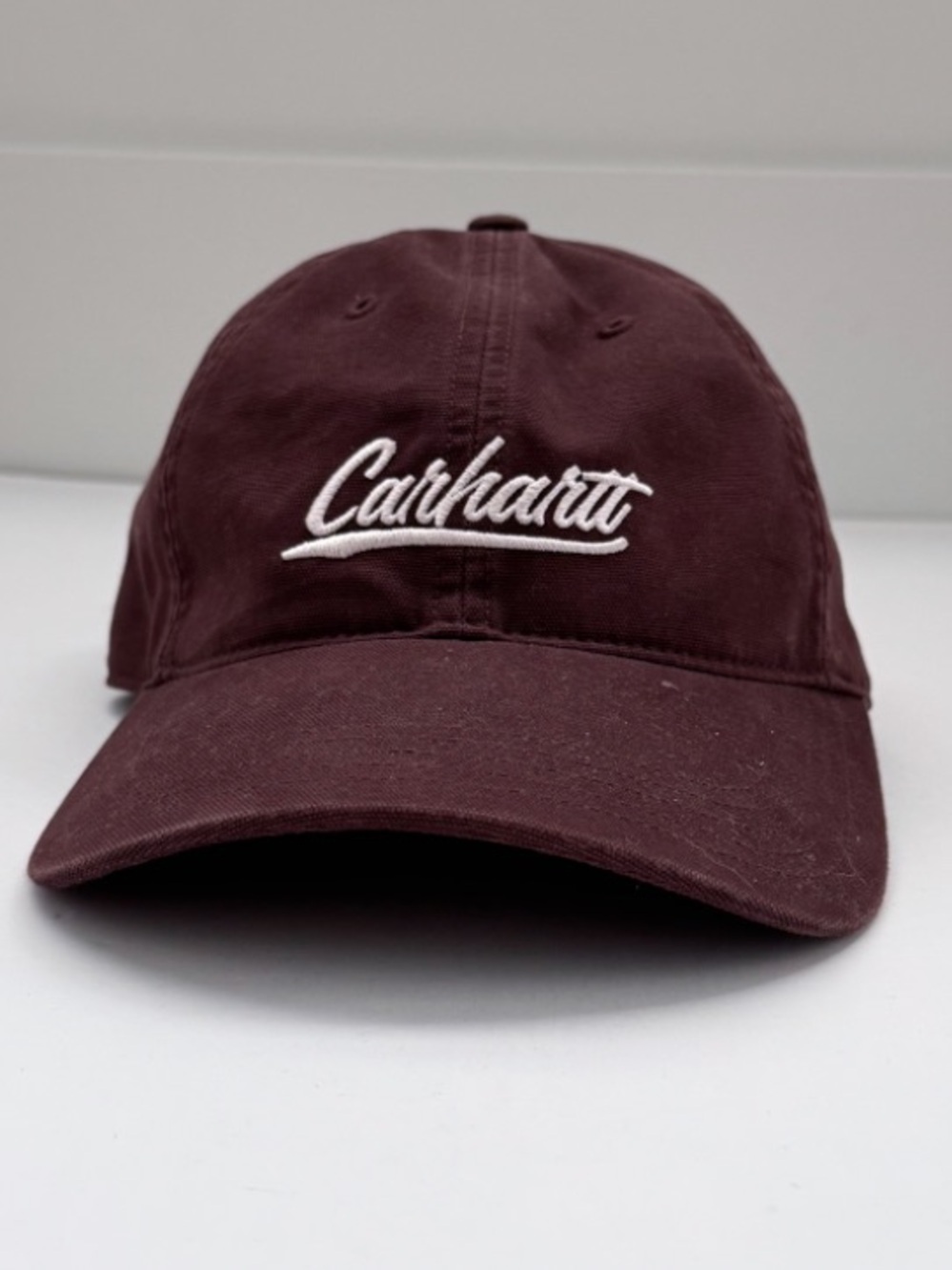 Carhartt WIP Script Logo Canvas Strapback Dad Hat Cap Brown Gorpcore O/S